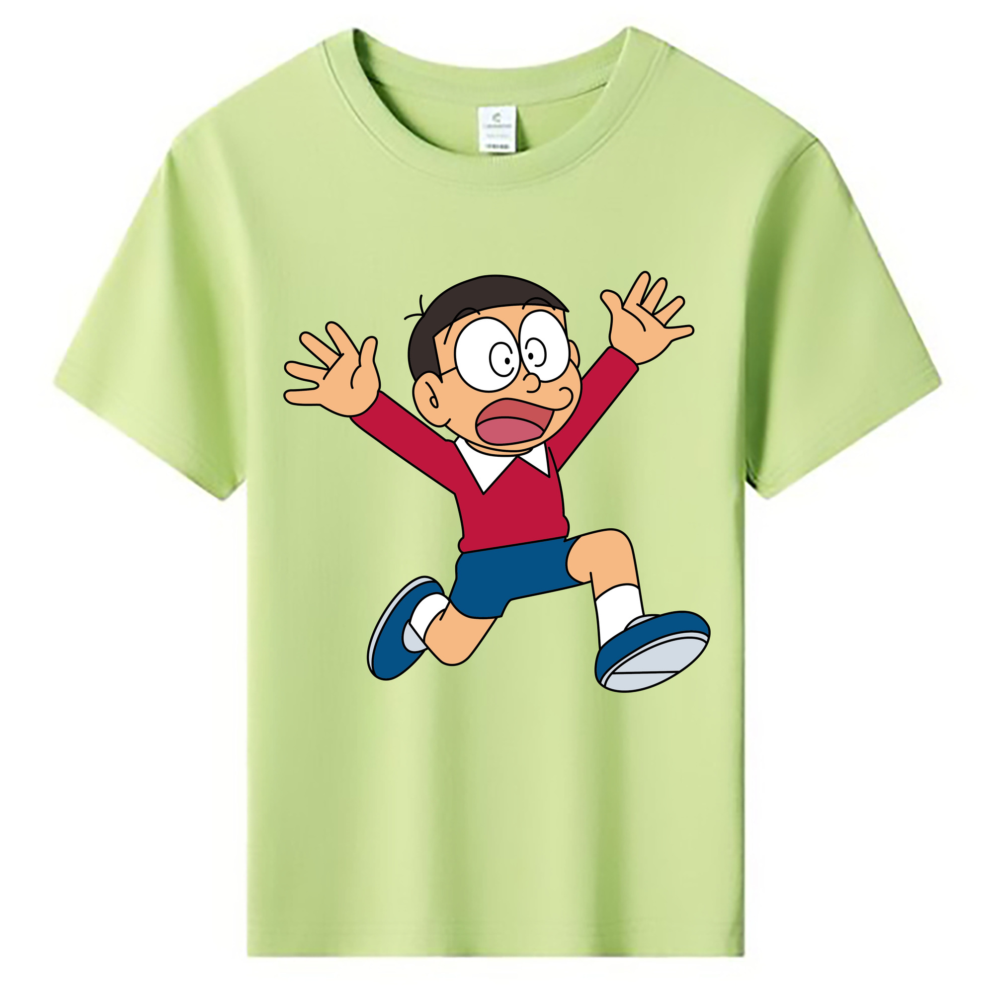 （画像用） ドラえもん 野比 のび太 Doraemon Nobita Nobi 綿100％キッズTシャツ（フロントプリント）